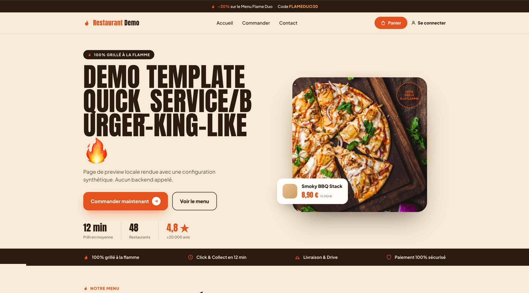 Aperçu du site Green Bento sur ordinateur
