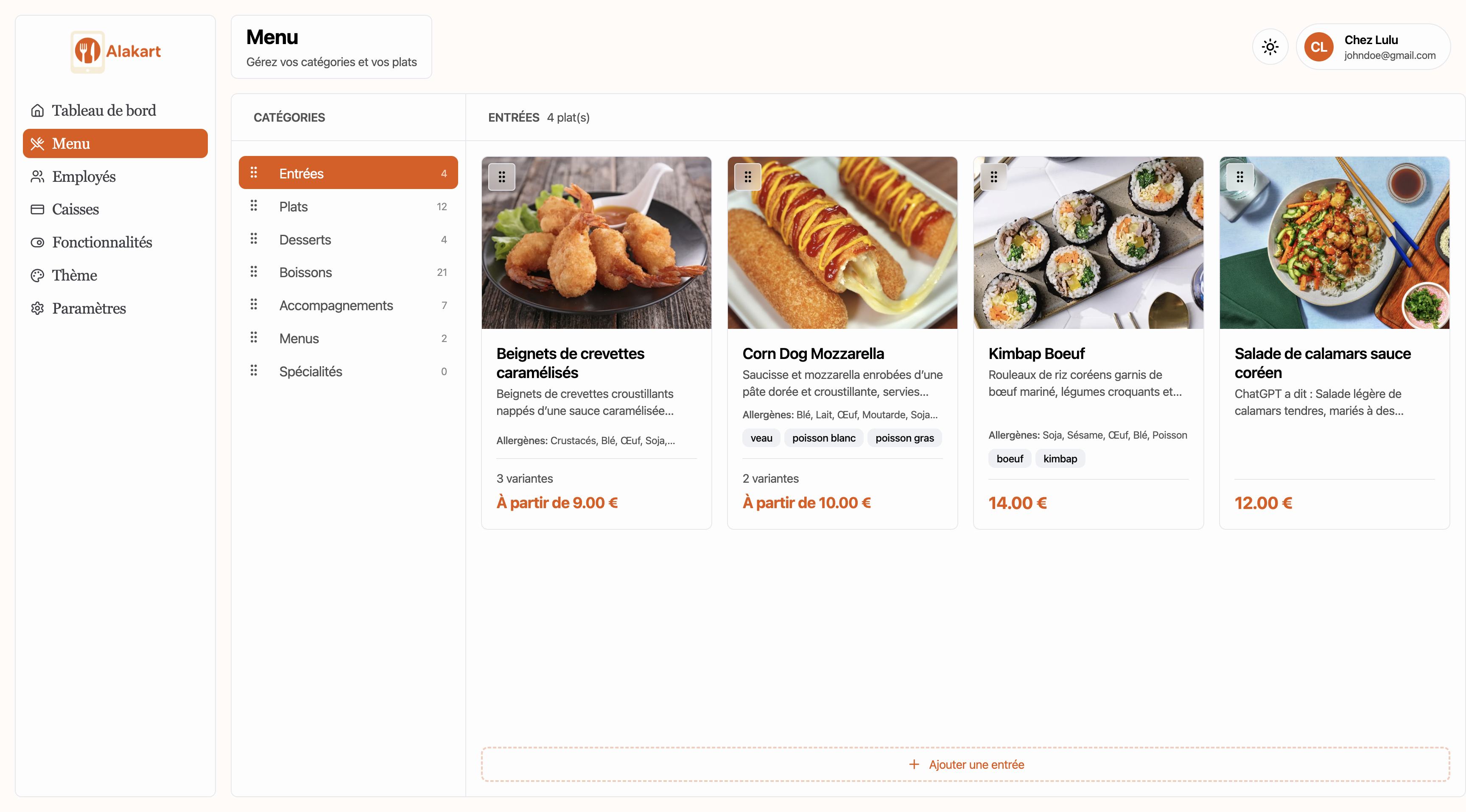 Interface Admin Light